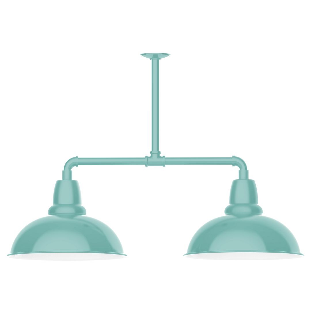 Montclair Light Works - MSD108-48-G05 - Two Light Pendant - Cafe - Sea Green