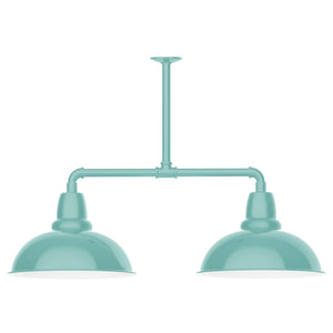 Montclair Light Works - MSD108-48-G06 - Two Light Pendant - Cafe - Sea Green