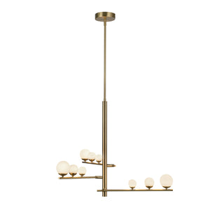 Kuzco Lighting - CH55524-BG/OP - LED Chandelier - Juniper - Brushed Gold/Opal Glass