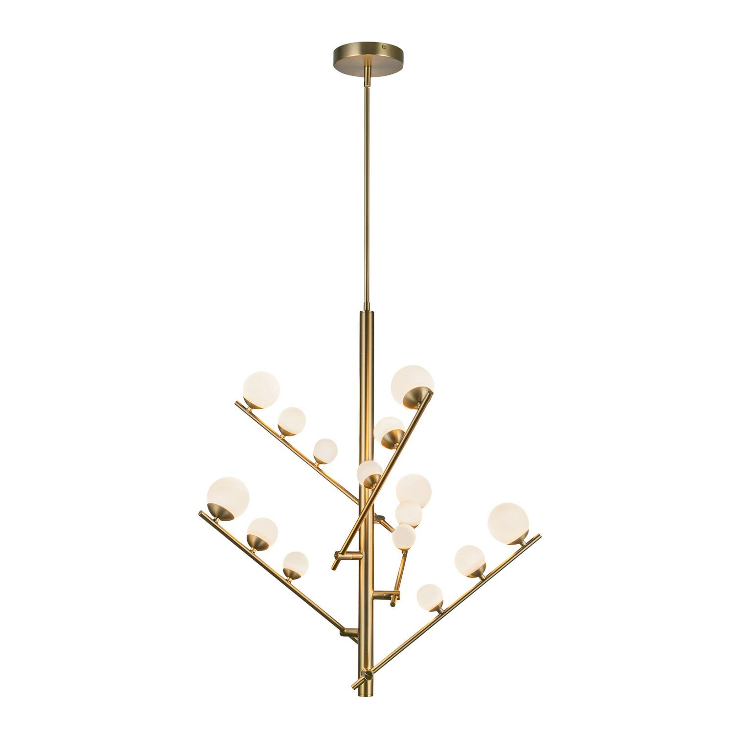 Kuzco Lighting - CH55530-BG/OP - LED Chandelier - Juniper - Brushed Gold/Opal Glass