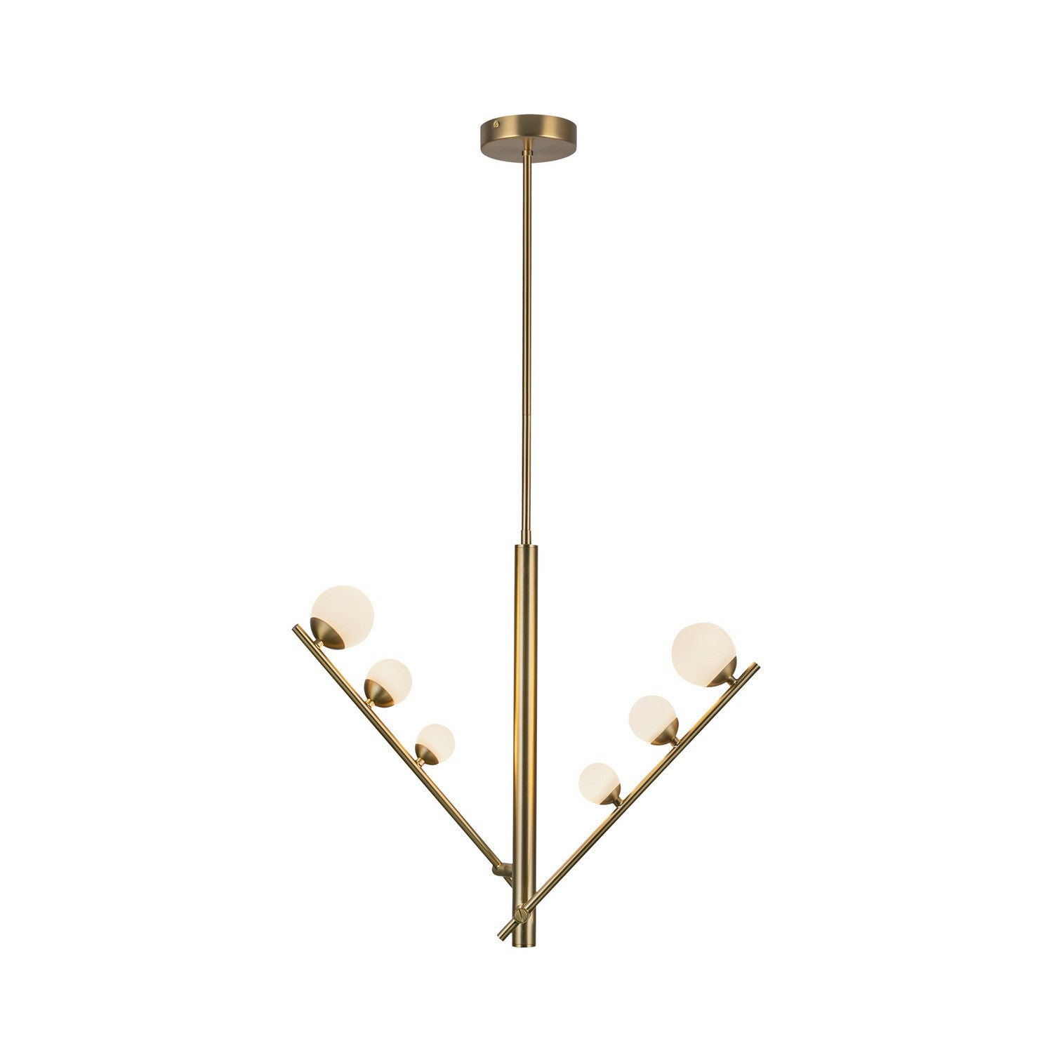 Kuzco Lighting - PD55520-BG/OP - LED Pendant - Juniper - Brushed Gold/Opal Glass