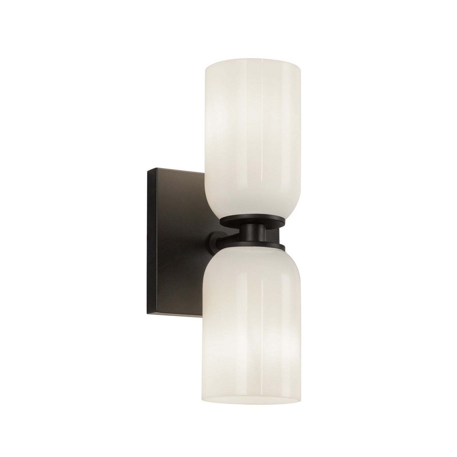 Kuzco Lighting - WS57712-BK/GO - Two Light Wall Sconce - Nola - Black/Glossy Opal Glass