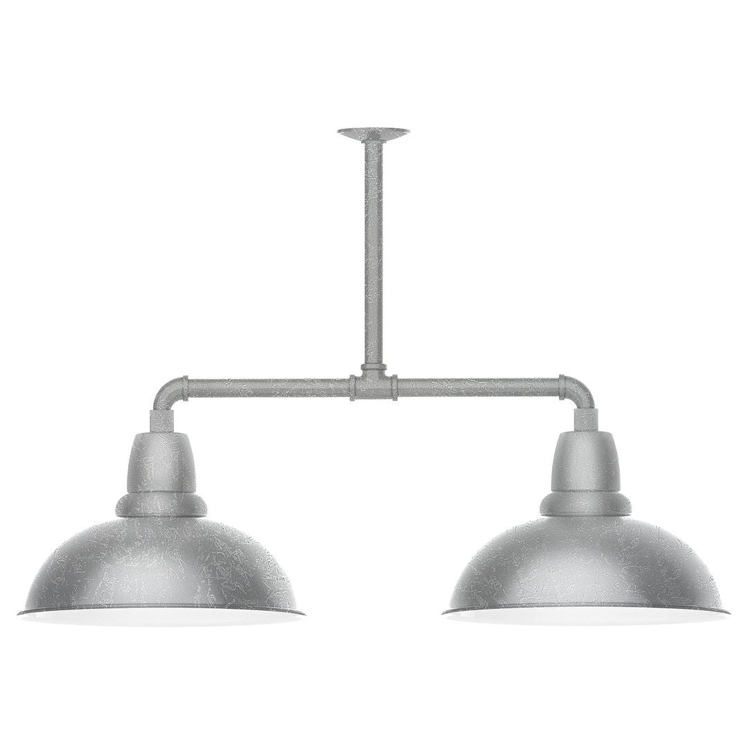 Montclair Light Works - MSD108-49-G05 - Two Light Pendant - Cafe - Painted Galvanized