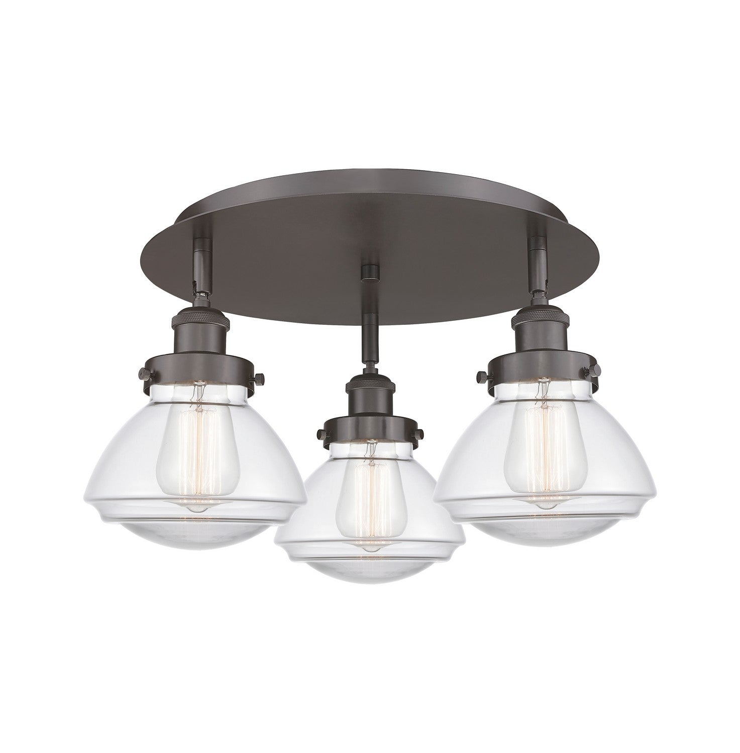 Innovations - 916-3C-OB-G322 - Three Light Flush Mount - Downtown Urban - Oil Rubbed Bronze