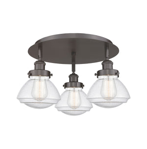 Innovations - 916-3C-OB-G324 - Three Light Flush Mount - Downtown Urban - Oil Rubbed Bronze