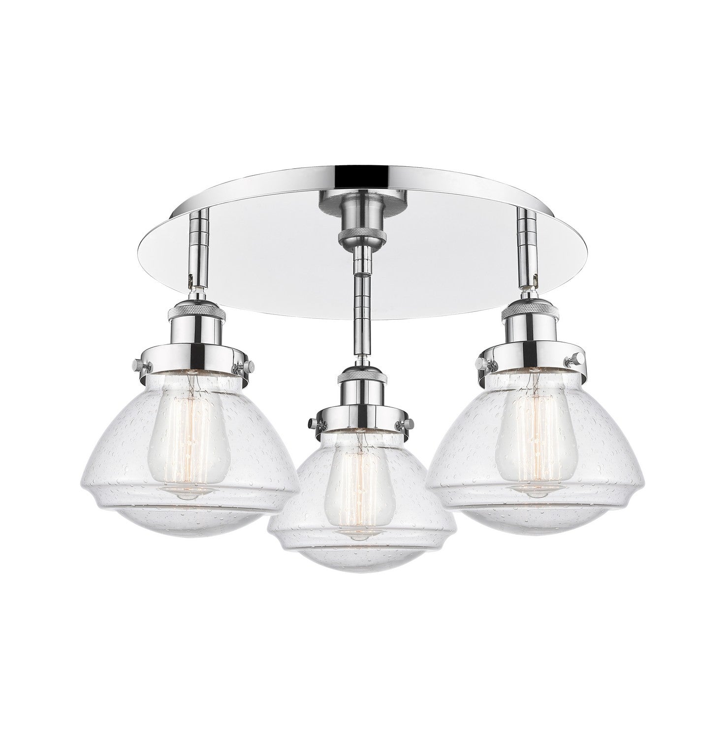 Innovations - 916-3C-PC-G324 - Three Light Flush Mount - Downtown Urban - Polished Chrome