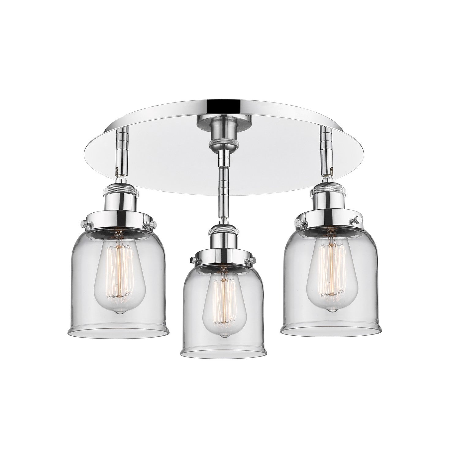 Innovations - 916-3C-PC-G52 - Three Light Flush Mount - Downtown Urban - Polished Chrome