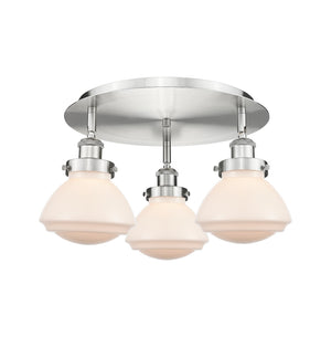 Innovations - 916-3C-SN-G321 - Three Light Flush Mount - Downtown Urban - Satin Nickel