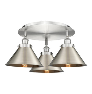 Innovations - 916-3C-SN-M10-SN - Three Light Flush Mount - Downtown Urban - Satin Nickel