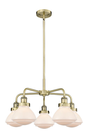 Innovations - 916-5CR-AB-G321 - Five Light Chandelier - Ballston Urban - Antique Brass