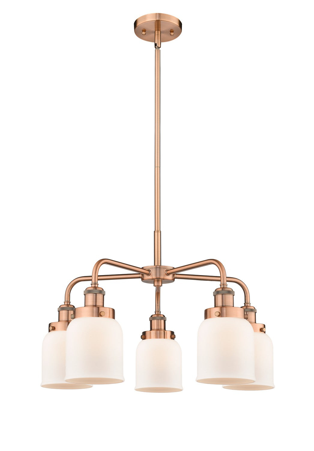 Innovations - 916-5CR-AC-G51 - Five Light Chandelier - Ballston Urban - Antique Copper