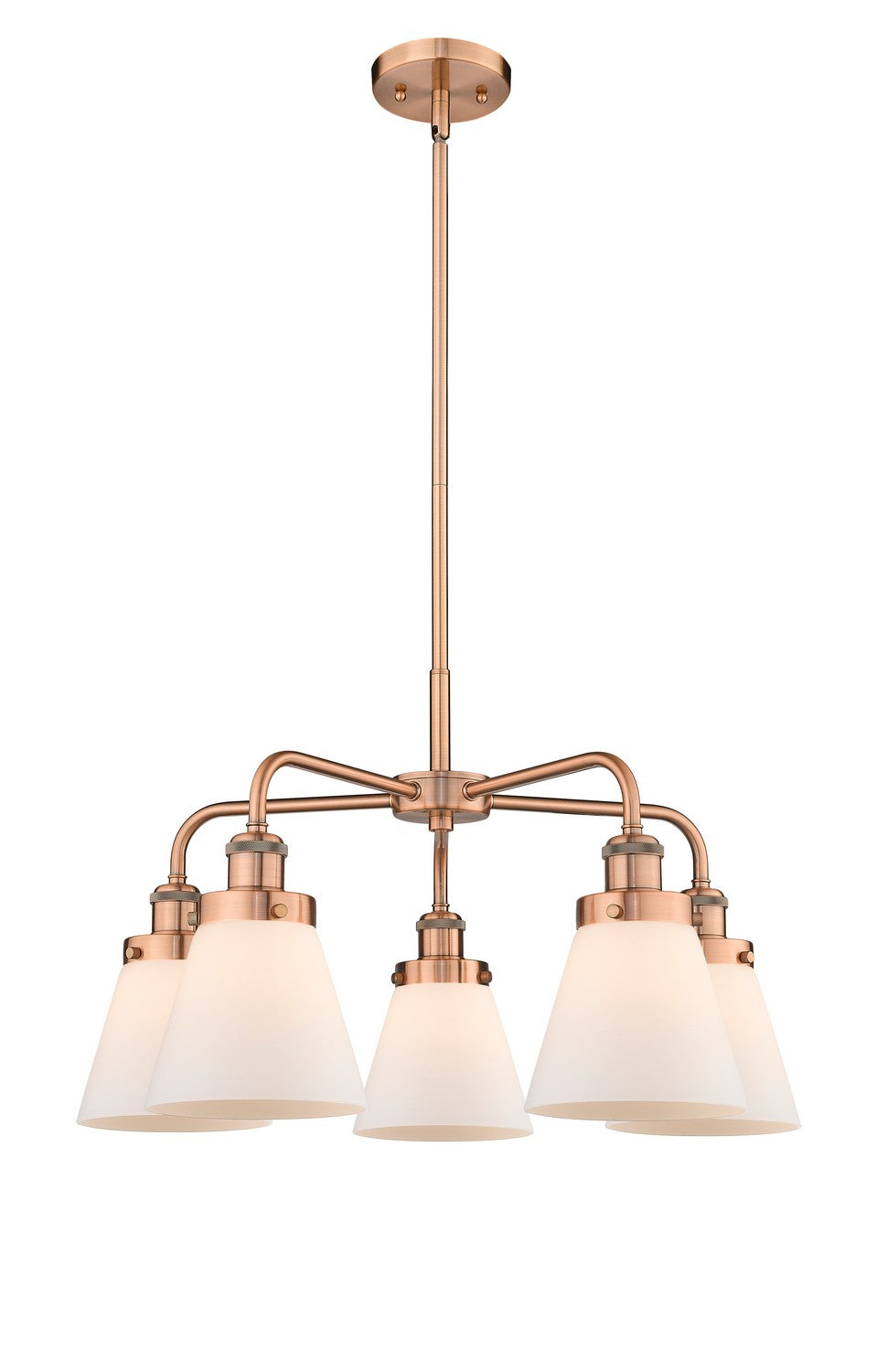 Innovations - 916-5CR-AC-G61 - Five Light Chandelier - Ballston Urban - Antique Copper