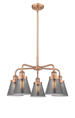 Innovations - 916-5CR-AC-G63 - Five Light Chandelier - Ballston Urban - Antique Copper