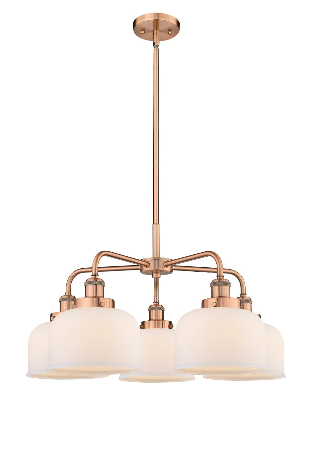 Innovations - 916-5CR-AC-G71 - Five Light Chandelier - Ballston Urban - Antique Copper