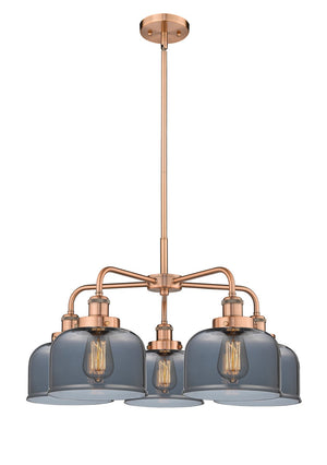 Innovations - 916-5CR-AC-G73 - Five Light Chandelier - Ballston Urban - Antique Copper