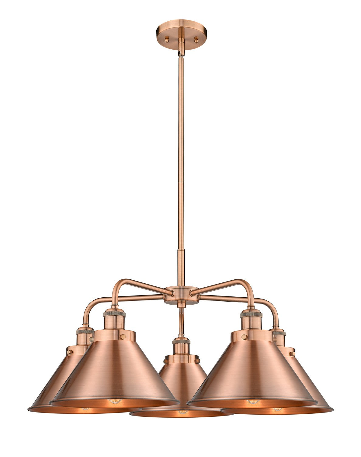 Innovations - 916-5CR-AC-M10-AC - Five Light Chandelier - Ballston Urban - Antique Copper