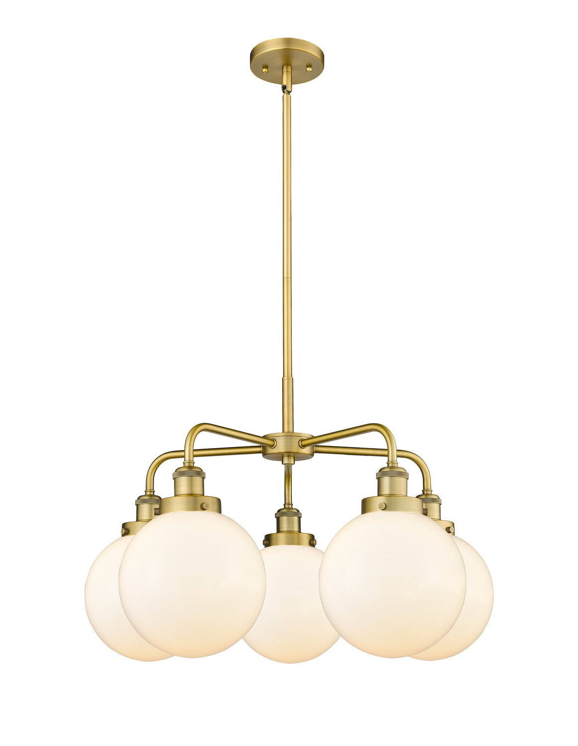 Innovations - 916-5CR-BB-G201-8 - Five Light Chandelier - Ballston Urban - Brushed Brass