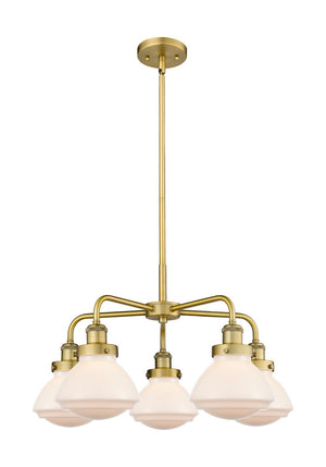 Innovations - 916-5CR-BB-G321 - Five Light Chandelier - Ballston Urban - Brushed Brass