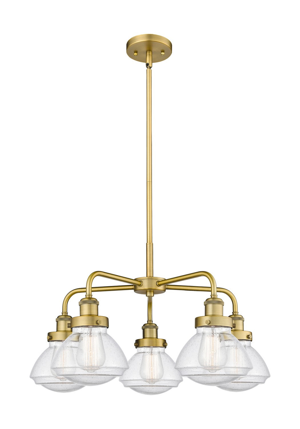 Innovations - 916-5CR-BB-G324 - Five Light Chandelier - Ballston Urban - Brushed Brass