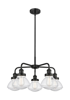 Innovations - 916-5CR-BK-G324 - Five Light Chandelier - Downtown Urban - Matte Black