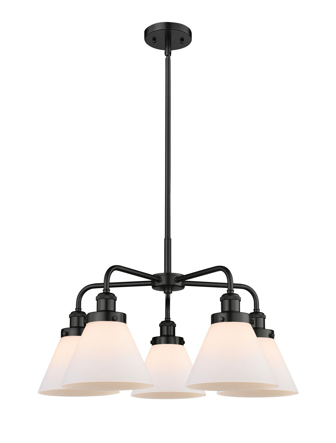 Innovations - 916-5CR-BK-G41 - Five Light Chandelier - Downtown Urban - Matte Black