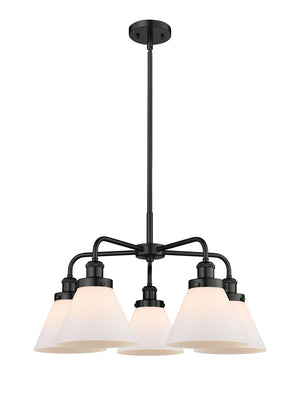 Innovations - 916-5CR-BK-G41 - Five Light Chandelier - Downtown Urban - Matte Black