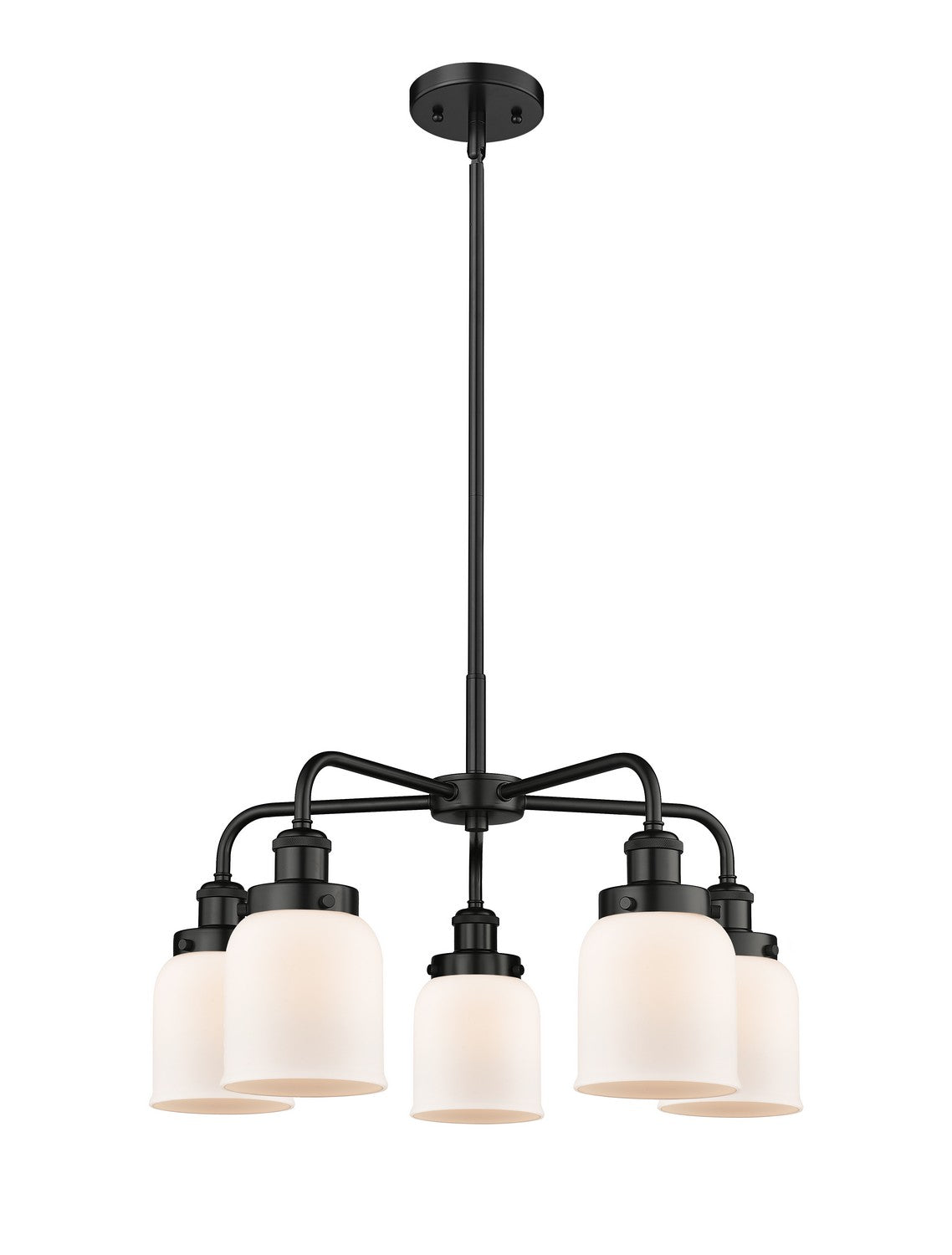 Innovations - 916-5CR-BK-G51 - Five Light Chandelier - Downtown Urban - Matte Black