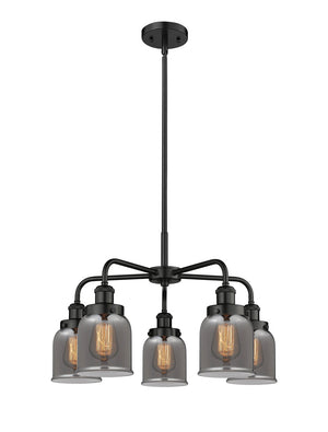 Innovations - 916-5CR-BK-G53 - Five Light Chandelier - Downtown Urban - Matte Black