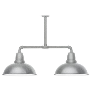 Montclair Light Works - MSD108-49-T24-G06 - Two Light Pendant - Cafe - Painted Galvanized