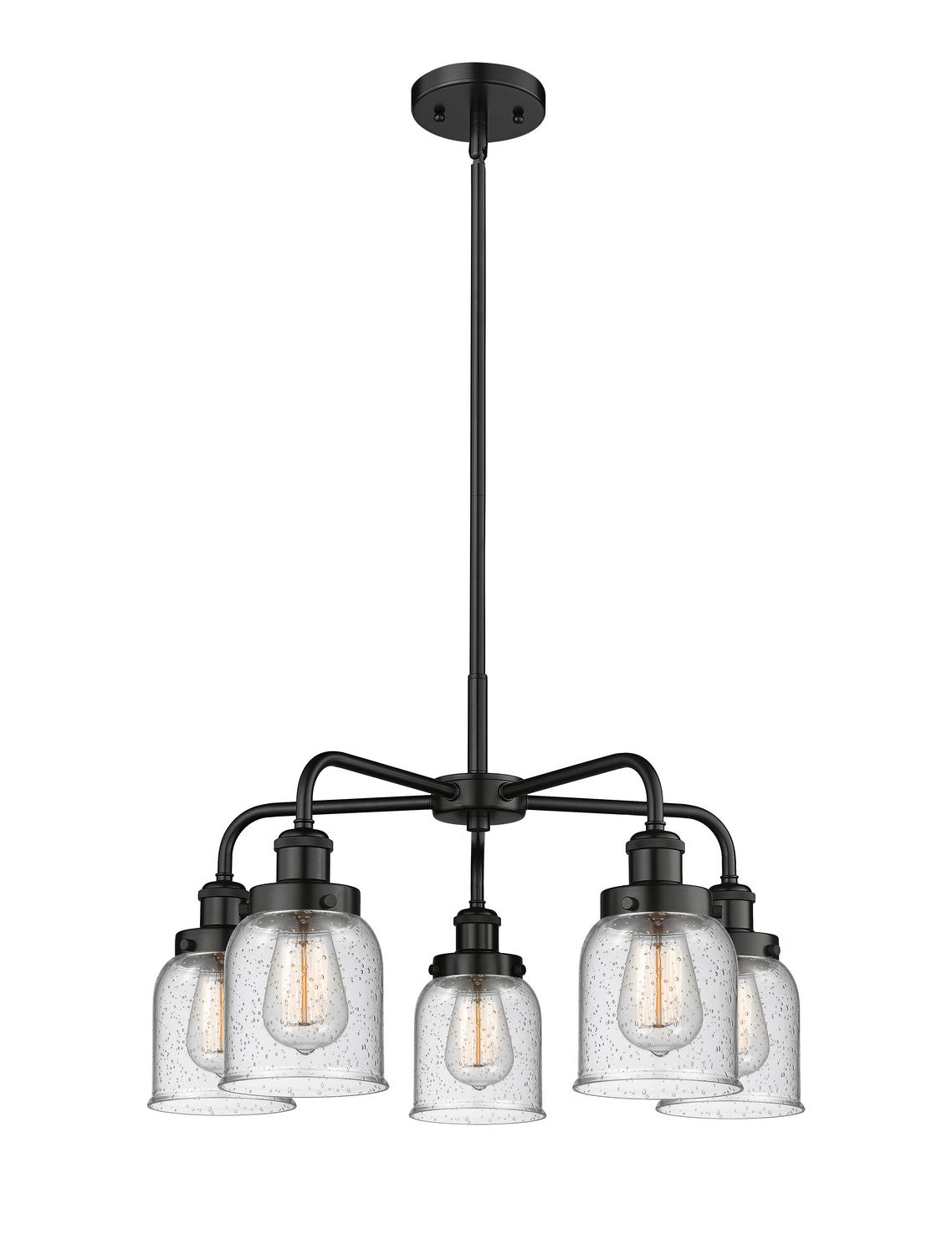 Innovations - 916-5CR-BK-G54 - Five Light Chandelier - Downtown Urban - Matte Black