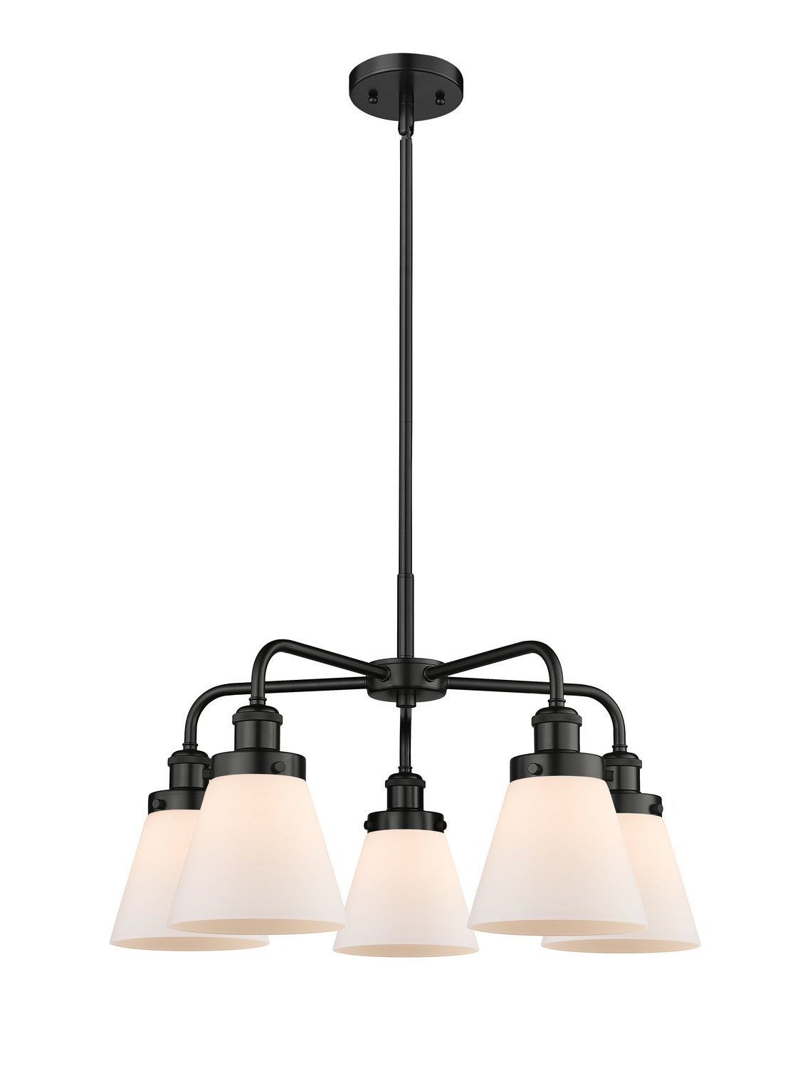 Innovations - 916-5CR-BK-G61 - Five Light Chandelier - Downtown Urban - Matte Black