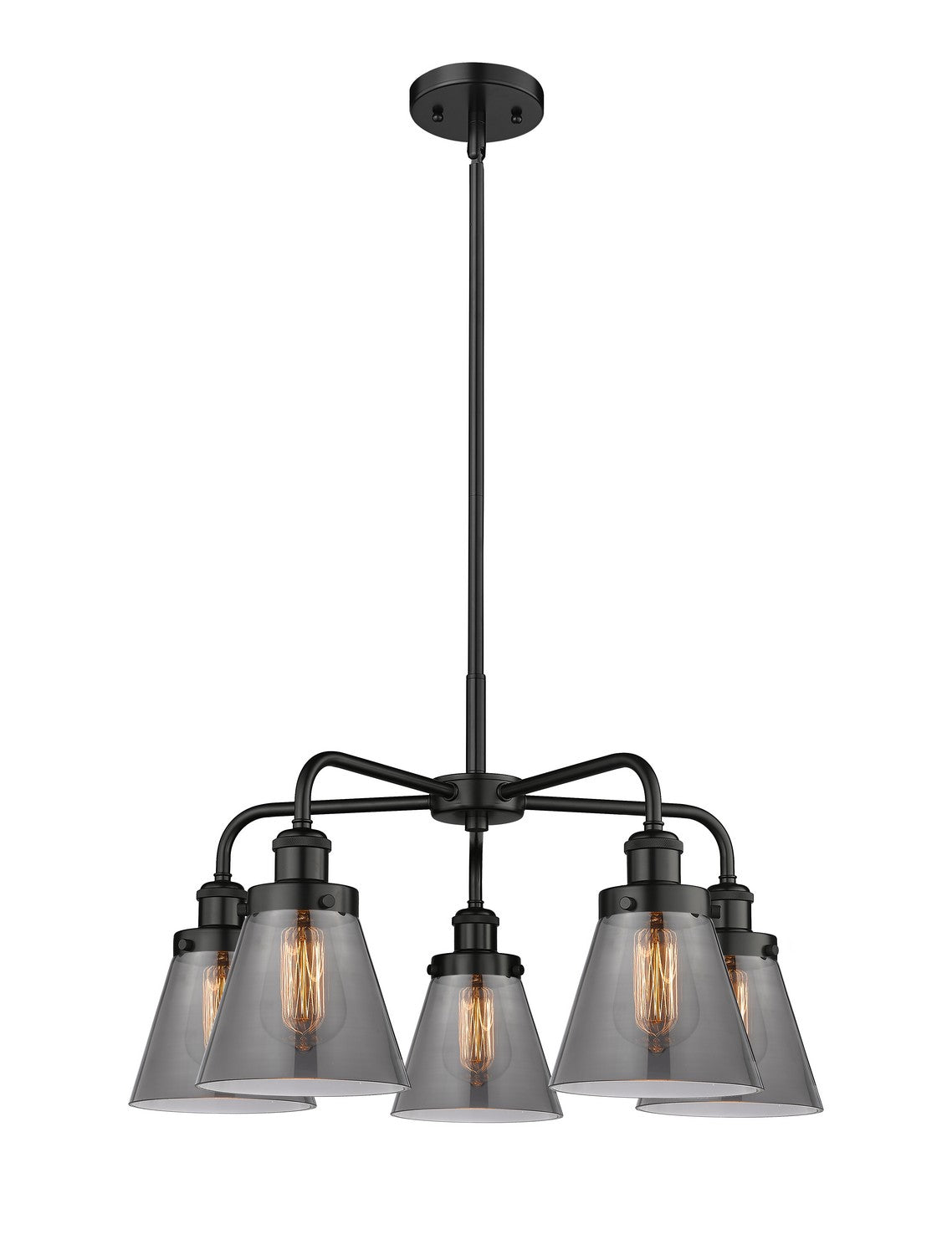 Innovations - 916-5CR-BK-G63 - Five Light Chandelier - Downtown Urban - Matte Black