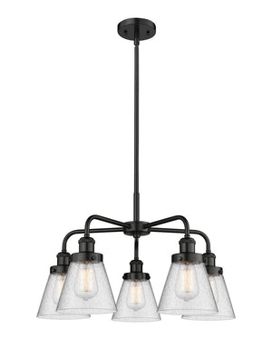 Innovations - 916-5CR-BK-G64 - Five Light Chandelier - Downtown Urban - Matte Black