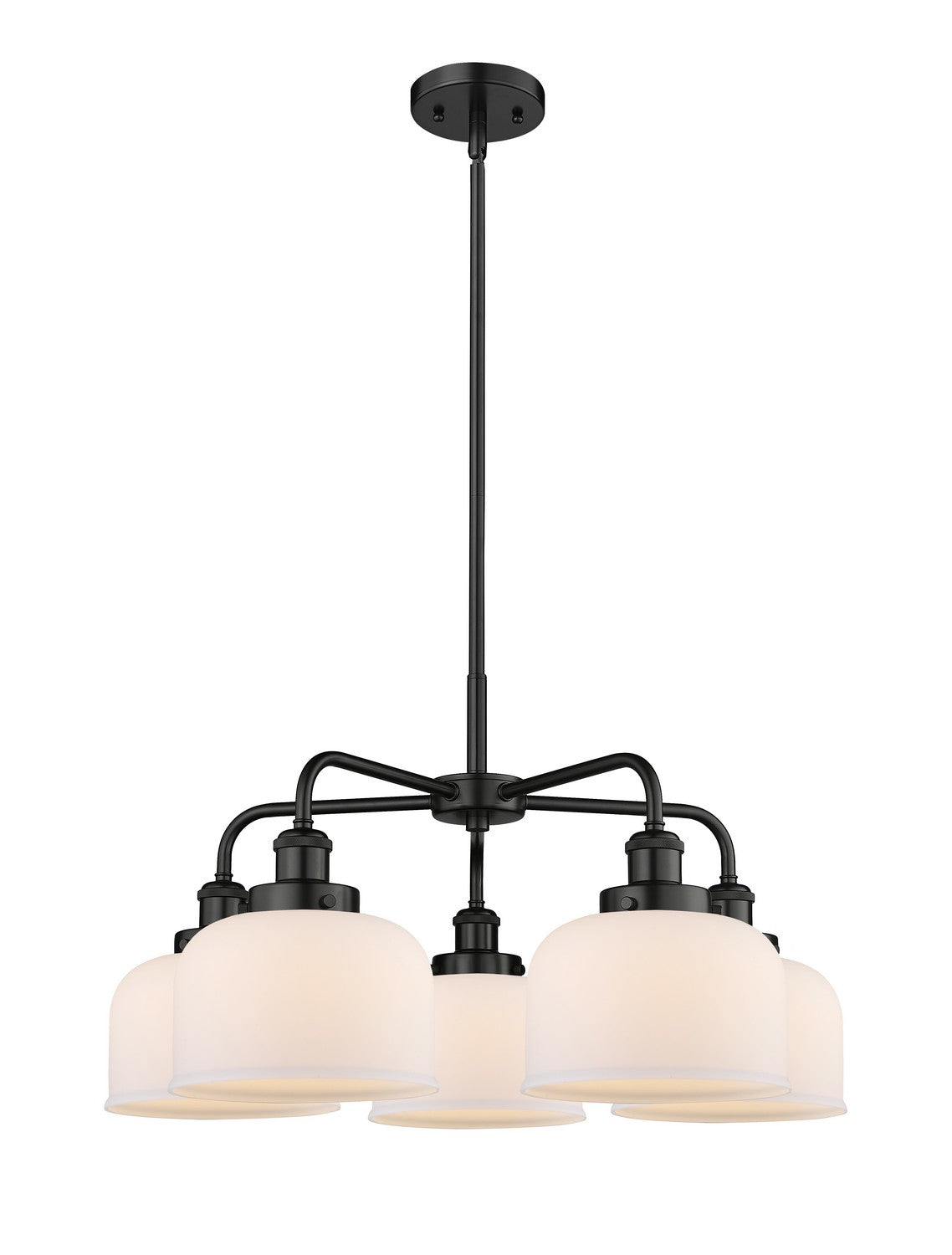 Innovations - 916-5CR-BK-G71 - Five Light Chandelier - Downtown Urban - Matte Black