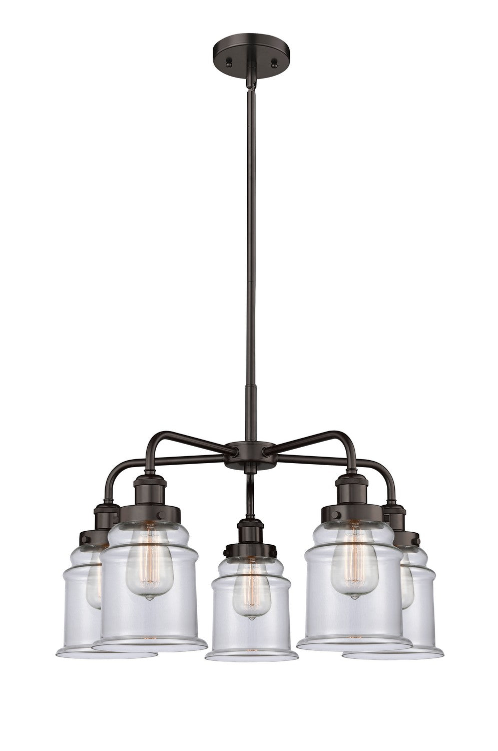 Innovations - 916-5CR-OB-G182 - Five Light Chandelier - Ballston Urban - Oil Rubbed Bronze