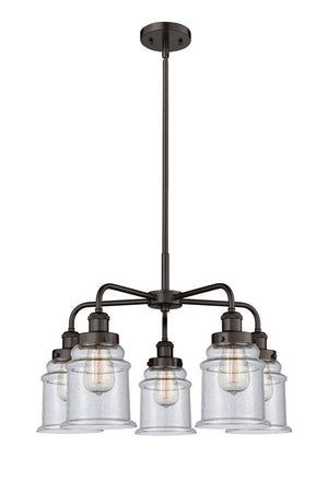 Innovations - 916-5CR-OB-G184 - Five Light Chandelier - Ballston Urban - Oil Rubbed Bronze