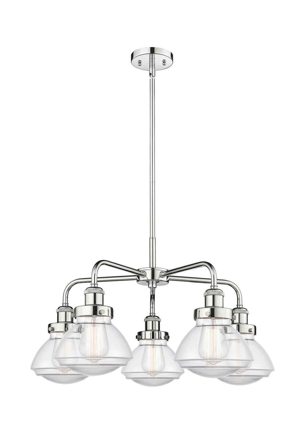 Innovations - 916-5CR-PC-G322 - Five Light Chandelier - Ballston Urban - Polished Chrome