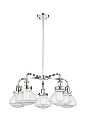 Innovations - 916-5CR-PC-G322 - Five Light Chandelier - Ballston Urban - Polished Chrome