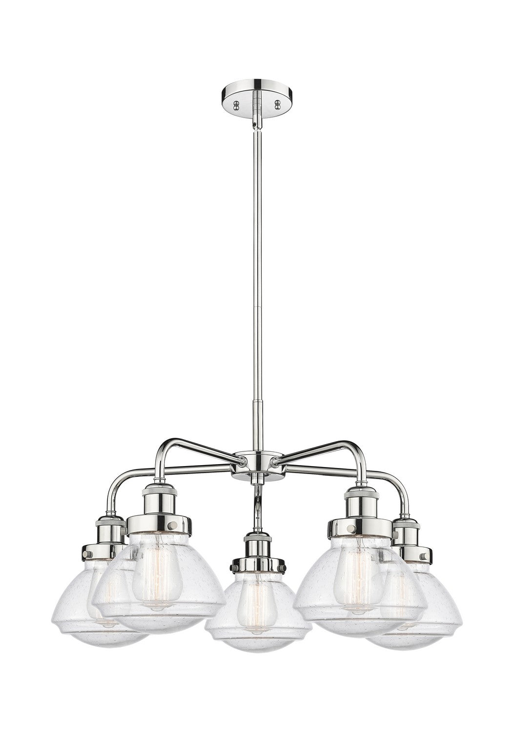 Innovations - 916-5CR-PC-G324 - Five Light Chandelier - Ballston Urban - Polished Chrome