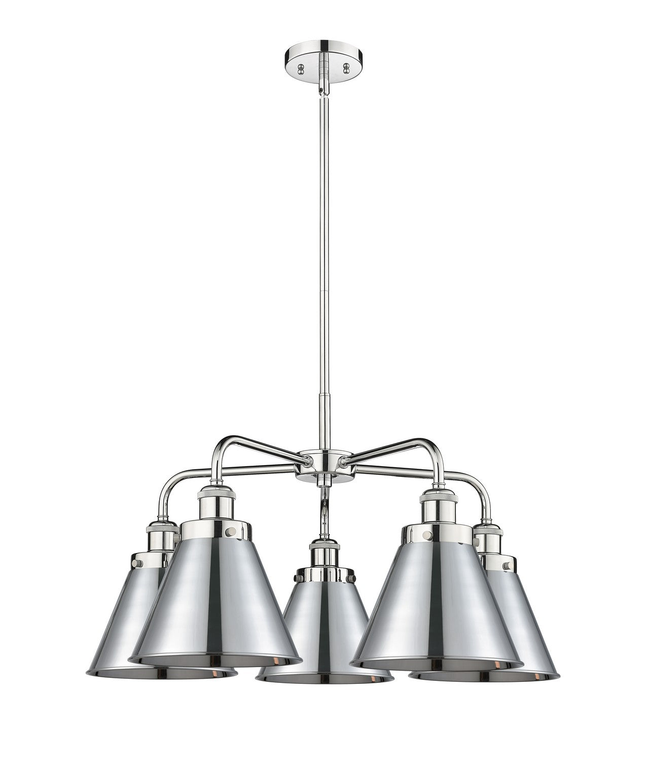 Innovations - 916-5CR-PC-M13-PC - Five Light Chandelier - Ballston Urban - Polished Chrome