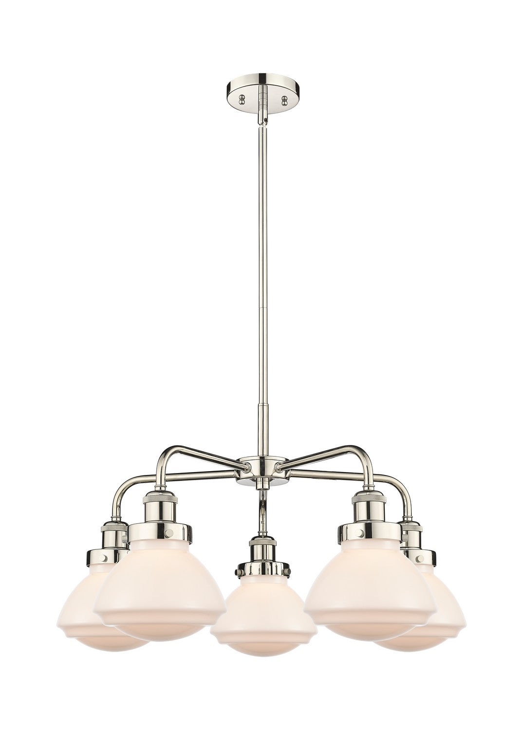 Innovations - 916-5CR-PN-G321 - Five Light Chandelier - Ballston Urban - Polished Nickel