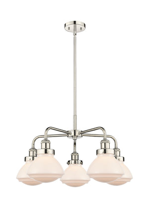 Innovations - 916-5CR-PN-G321 - Five Light Chandelier - Ballston Urban - Polished Nickel