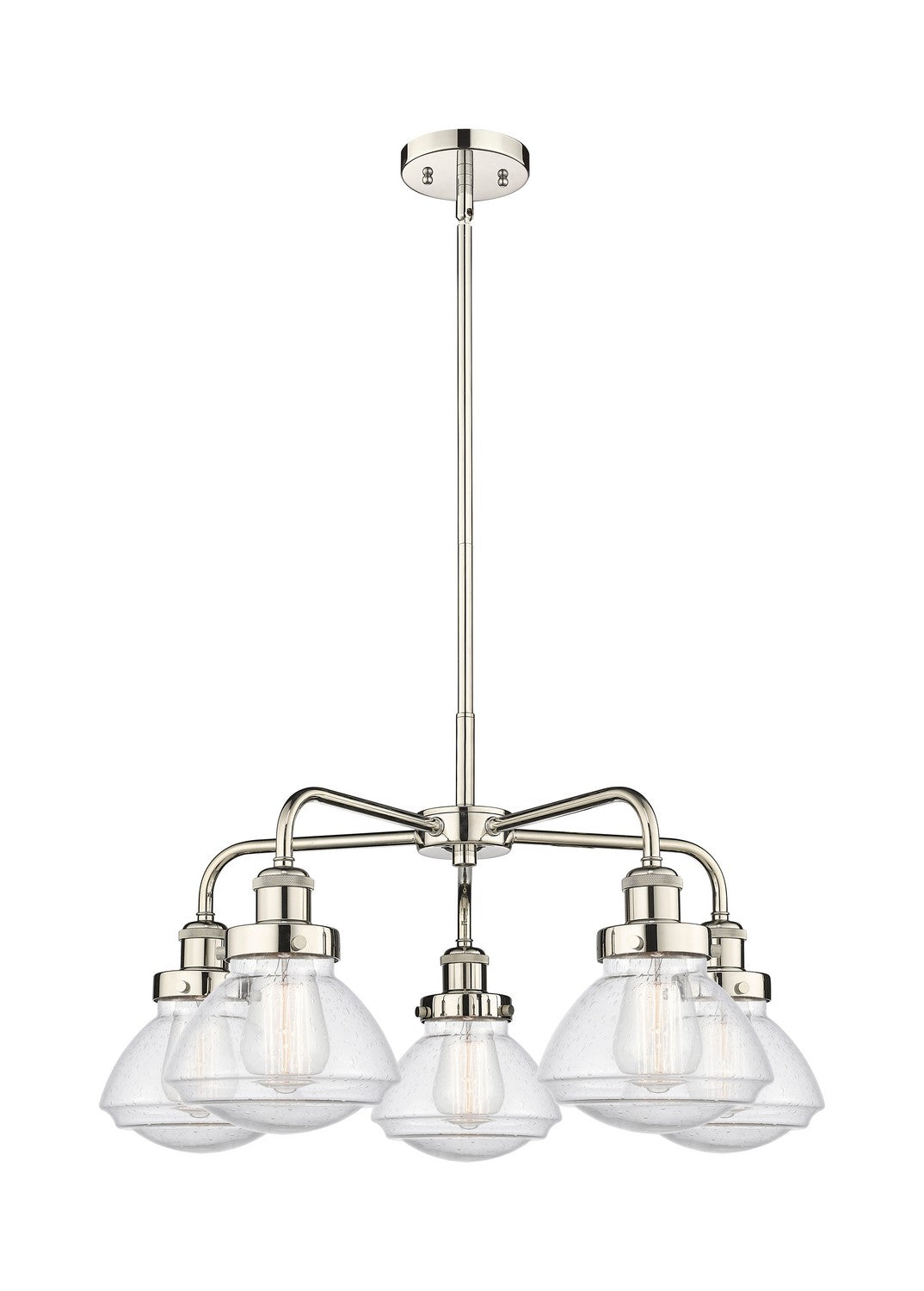 Innovations - 916-5CR-PN-G324 - Five Light Chandelier - Ballston Urban - Polished Nickel