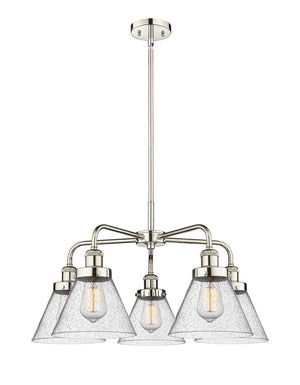 Innovations - 916-5CR-PN-G44 - Five Light Chandelier - Ballston Urban - Polished Nickel