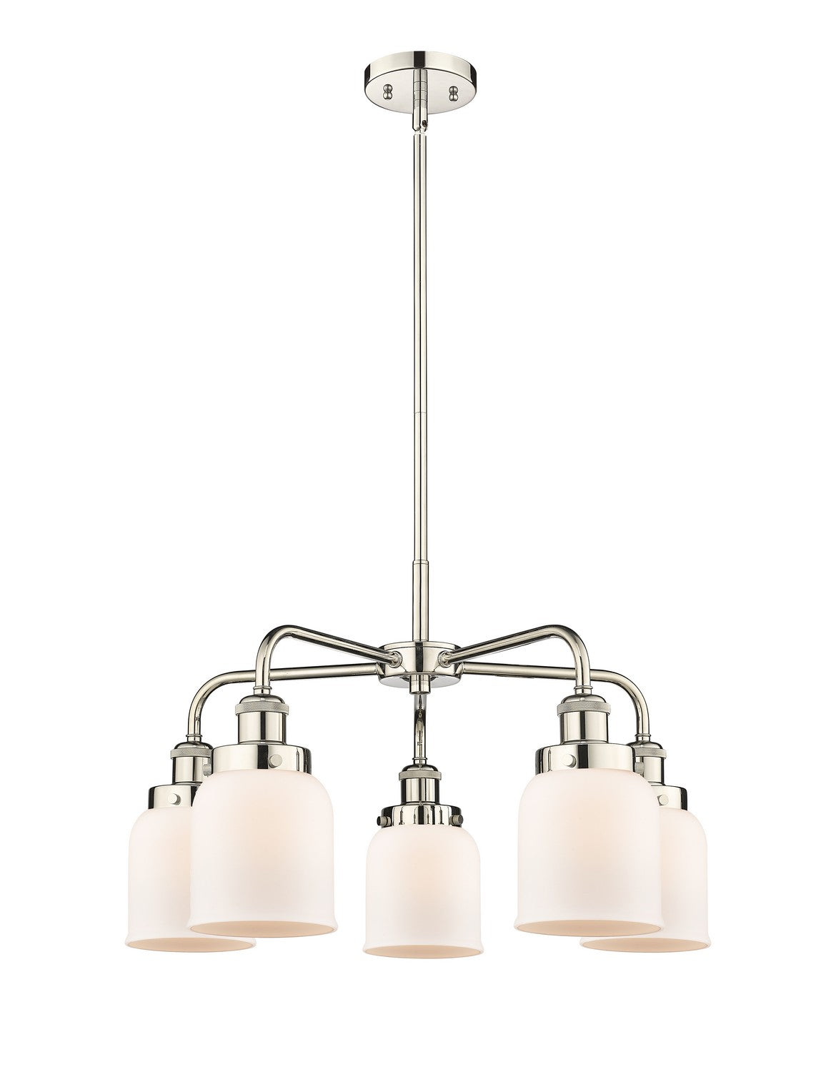 Innovations - 916-5CR-PN-G51 - Five Light Chandelier - Ballston Urban - Polished Nickel