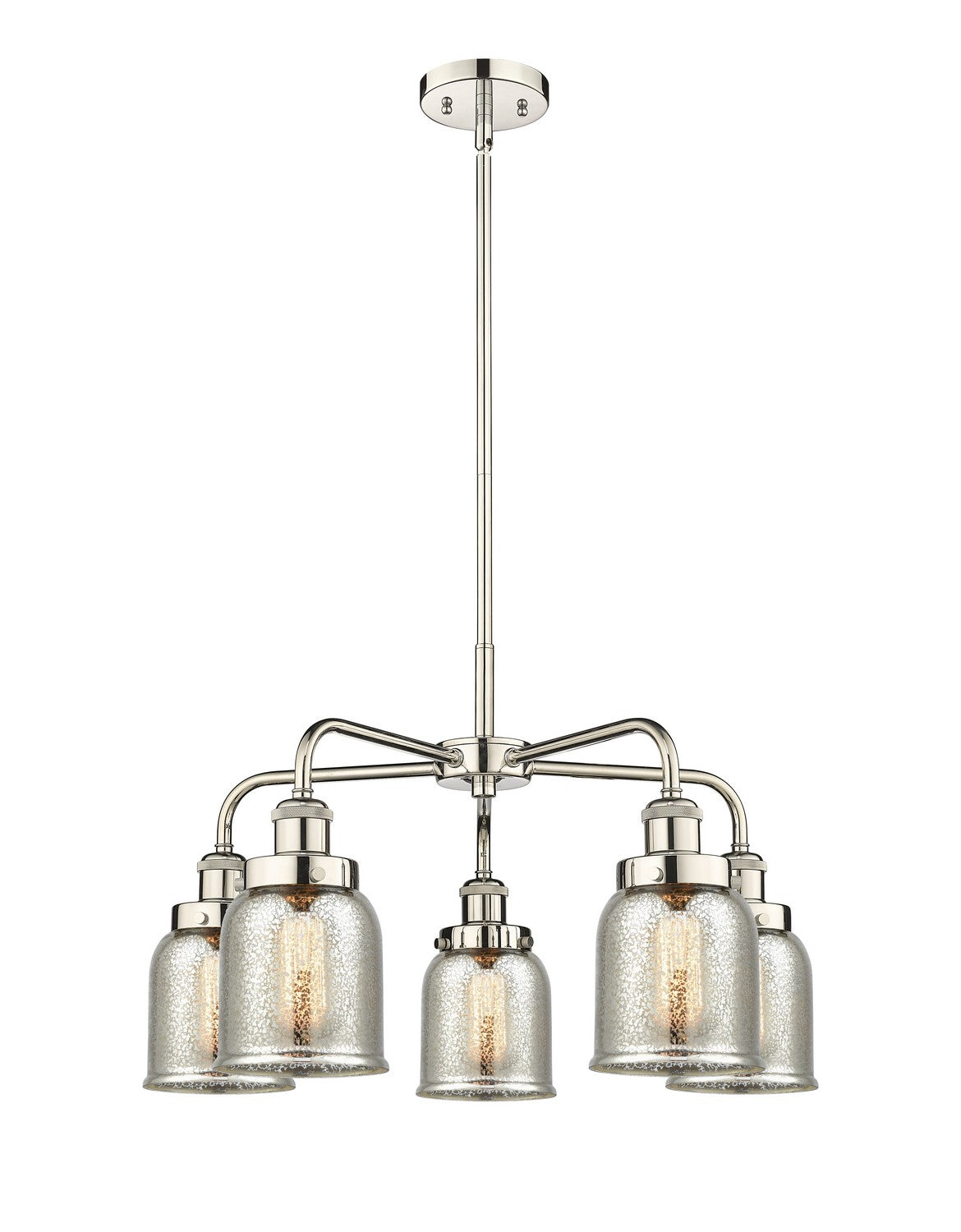 Innovations - 916-5CR-PN-G58 - Five Light Chandelier - Ballston Urban - Polished Nickel