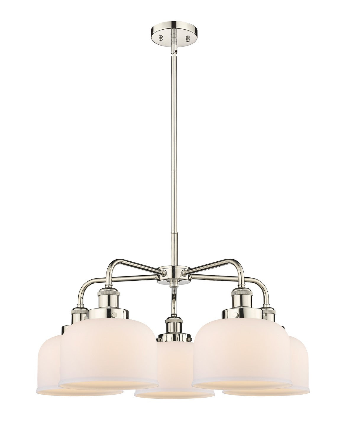 Innovations - 916-5CR-PN-G71 - Five Light Chandelier - Ballston Urban - Polished Nickel