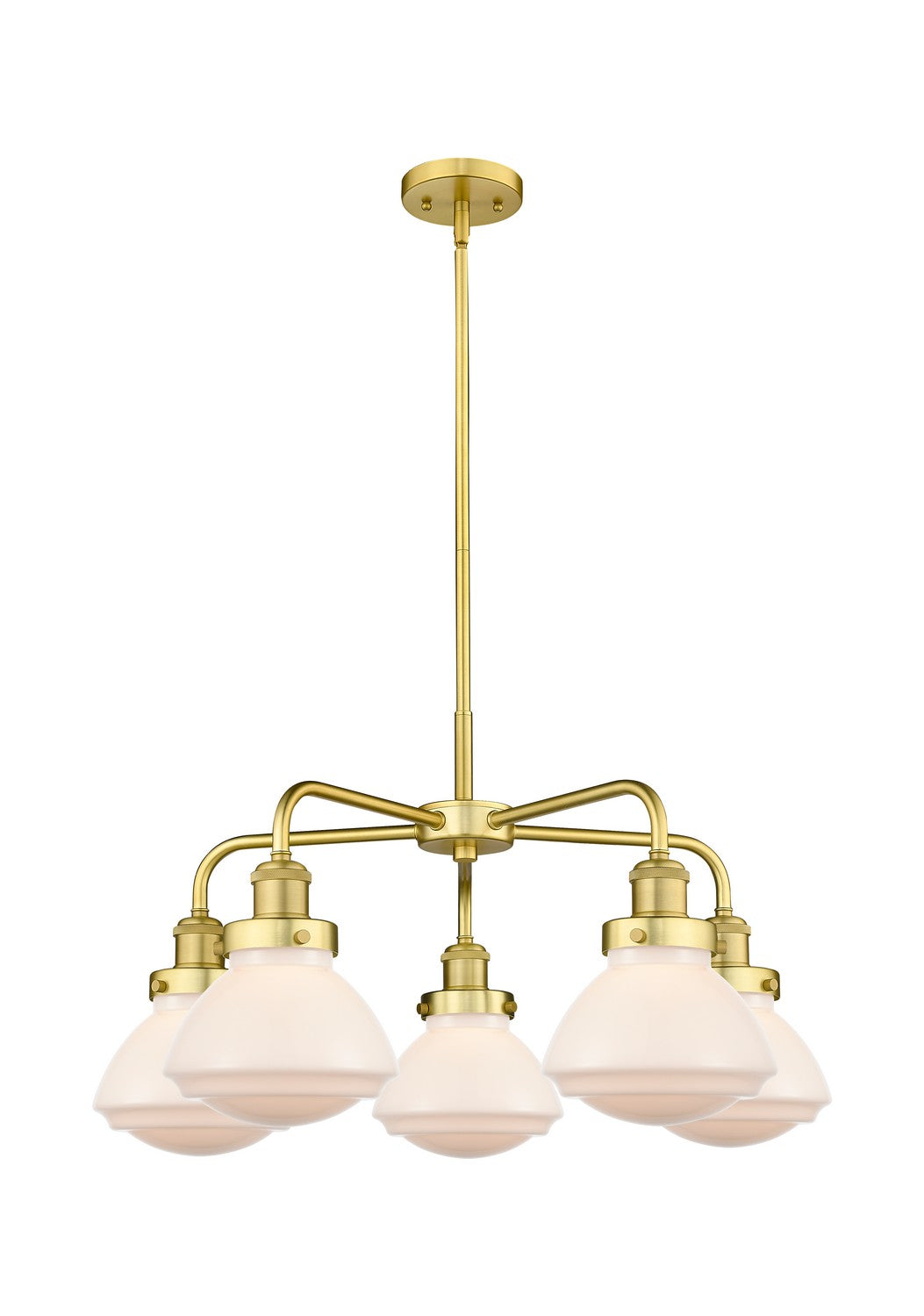 Innovations - 916-5CR-SG-G321 - Five Light Chandelier - Ballston Urban - Satin Gold