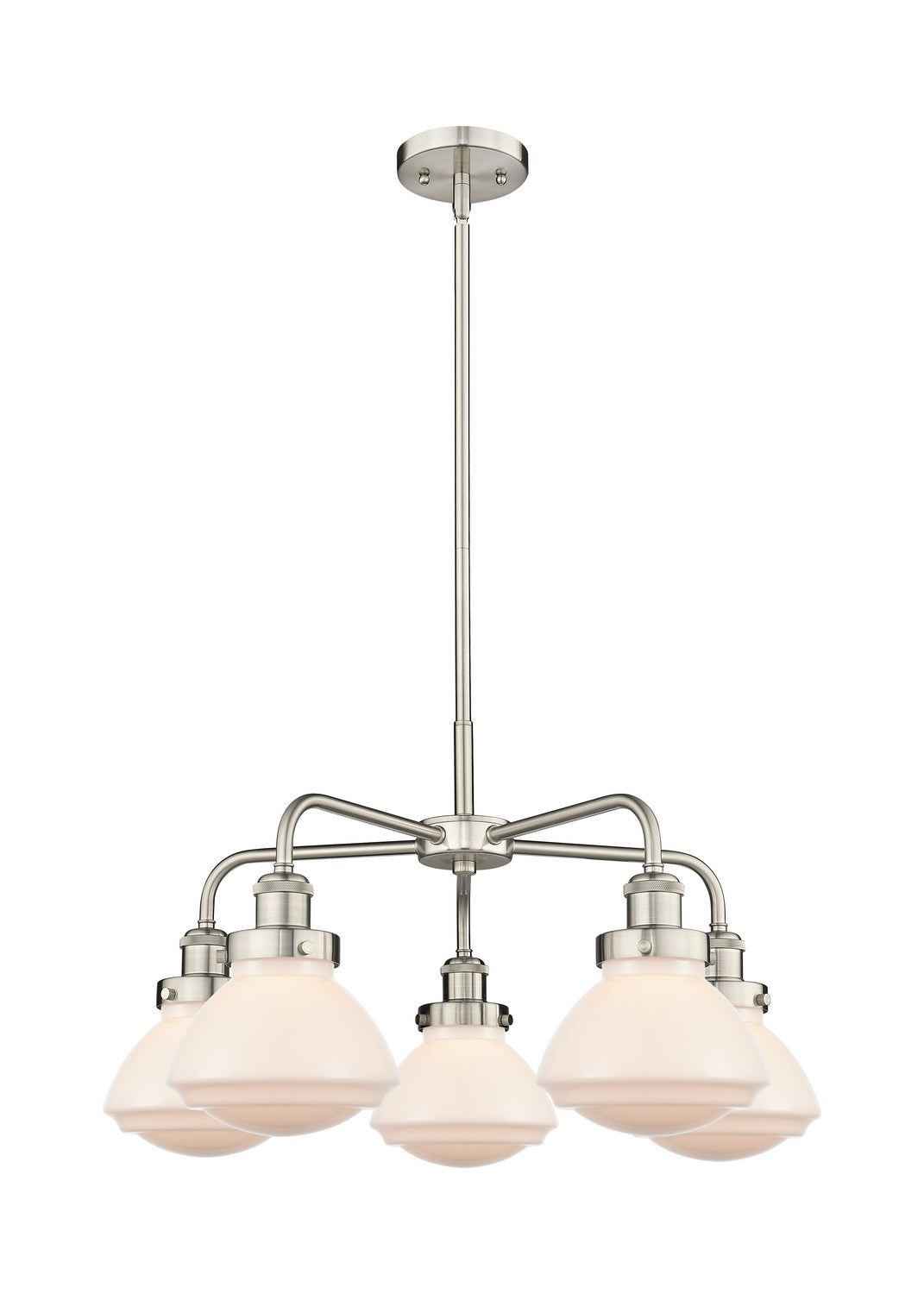 Innovations - 916-5CR-SN-G321 - Five Light Chandelier - Ballston Urban - Satin Nickel