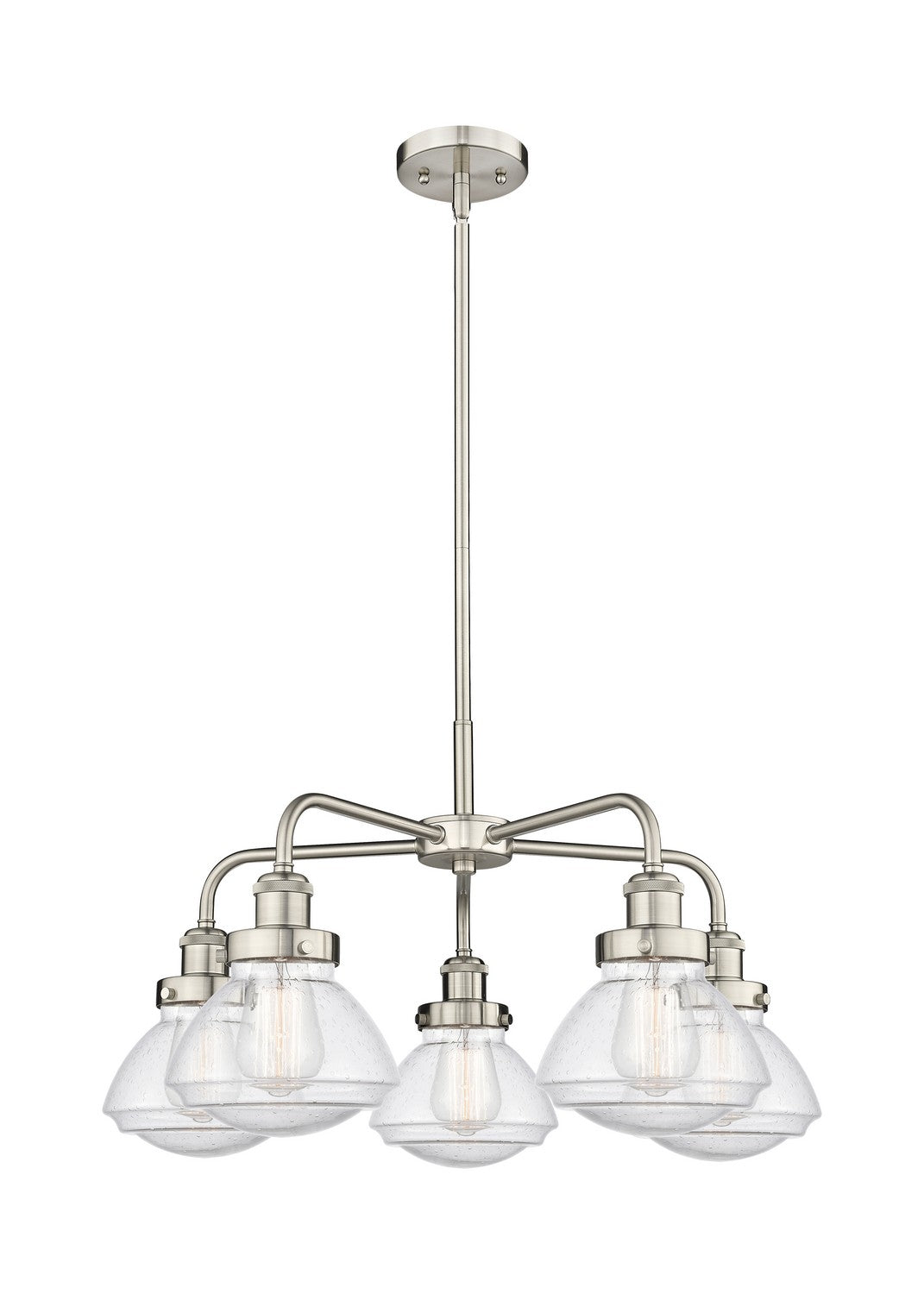 Innovations - 916-5CR-SN-G324 - Five Light Chandelier - Ballston Urban - Satin Nickel